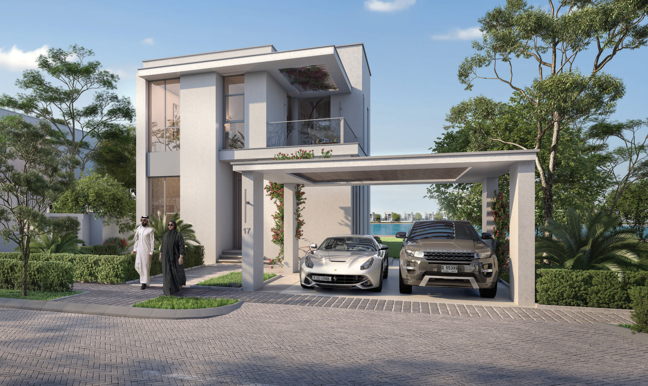 Contemporary villa elevation